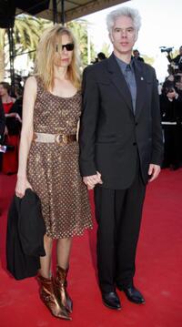Jim Jarmusch and Stacey Smith at the screening of "Dont Come Knocking" at the 58th edition of the Cannes International Film Festival.