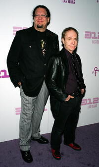 Penn Jillette and Teller at the unveiling of music artist Prince's 3121 live entertainment venue at Rio Hotel & Casino.