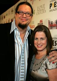 Penn Jillette and his wife Emily at the "An Evening of Love" benefitting The Bare Feet Foundation.