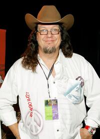 Penn Jillette at the Bailey display in the Distinctive Assets gift lounge during the Academy of Country Music Awards.