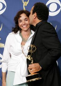 Brooke Adams and Tony Shalhoub at the 57th Annual Emmy Awards.