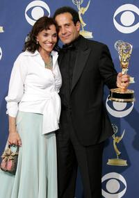 Brooke Adams and Tony Shalhoub at the 57th Annual Emmy Awards.