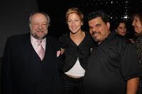 Ricky Jay, Edie Falco and Luis Guzman at the 2009 New Yorker Festival party in New York City.
