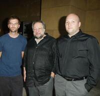 Director Paul Thomas Anderson, Ricky Jay and director Zak Penn at the premiere of "Incident at Loch Ness."