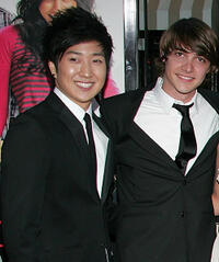 Tim Jo and Ryan Donowho at the  California premiere of "Bandslam."