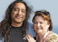 Josiane Balasko and her husband George Aguilar at the photocall for the 18th British Film Festival.