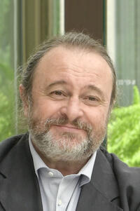 Natalino Balasso at the "Comedians" film photocall in Rome.