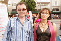 Jake Johannsen and Guest at the California premiere of "The Aristocrats."