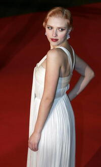 Scarlett Johansson at the London premiere of "The Prestige."