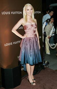 Scarlett Johansson at the Louis Vuitton "Love" party for Oxfam America in N.Y.