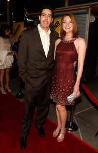 Adam Carolla and Heather Juergensen at the premiere of "The Hammer."