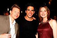 Kevin Hench, Eli Roth and Heather Juergensen at the after party of the premiere of "The Hammer."
