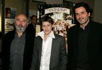 Gerard Jugnot, Jean-Baptiste Maunier and Christophe Barratier at the premiere of "The Chorus."