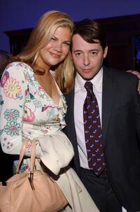 Kristen Johnston and Matthew Broderick at the "Fish Fry" All-Star Roast Of Fisher Stevens Benefiting Naked Angels.