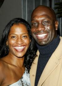 Richard T. Jones and wife at the party to celebrate the 100th episode.