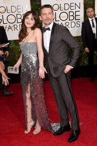 Dakota Johnson and Ethan Hawke at the 72nd Annual Golden Globe Awards in California.