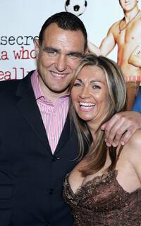 Vinnie Jones and Tanya Jones at the premiere of "Shes the Man."