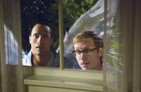 Dwayne Johnson as Derek Thompson and Stephen Merchant as Tracy in "The Tooth Fairy."