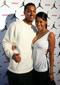 Wesley Jonathan and Denyce Lawton at the celebration of Jordan Brands launch of the Air Jordan XX2 shoe.