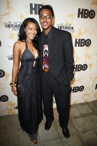Denyce Lawton and Wesley Jonathan at the Black Movie Awards HBO after party.