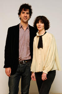 Hamish Linklater and Miranda July at the portrait session of "The Future" during the 2011 Sundance Film Festival.