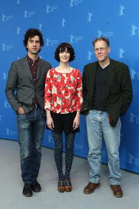 Hamish Linklater, Miranda July and David Warshofsky at the photocall of "The Future" during the 61st Berlin Film Festival.