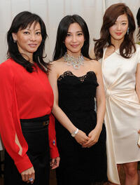 Producer Florence Low Sloan, Bing Bing Li and Gianna Jun at the Luncheon of "Snow Flower and the Secret Fan" during the 64th Annual Cannes Film Festival.