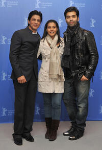 Shah Rukh Khan, Kajol and director Karan Johar at the photocall of "My Name is Khan" during the 60th Berlinale Film Festival.