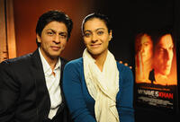 Shah Rukh Khan and Kajol at the press conference of "My Name Is Khan" in London.