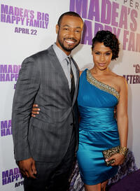 Isaiah Mustafa and Shannon Kane at the California premiere of "Madea's Big Happy Family."