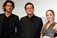 Takeshi Kaneshiro, Director Andrew Lau and Ayumi Hamasaki at the premiere of "Confession of Pain."