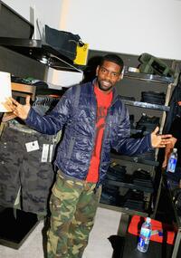 Nicoye Banks at the G-Star Raw Denim booth.