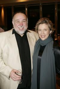 Lyle Kanouse and Annette Bening at the after party of "The Cherry Orchard."