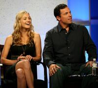 Adam Baldwin and Yvonne Strahovski at the 2007 Summer Television Critics Association Press Tour for NBC.