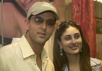 Hrithik Roshan and Kareena Kapoor at the launch of a new range of fashion and clothing accessories.