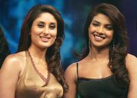Kareena Kapoor and Priyanka Chopra at the television programme "Indian Idol."