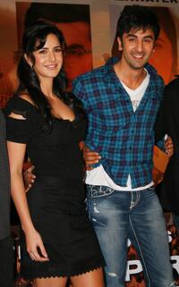Katrina Kaif and Ranbir Kapoor at the press conference of "Rajneeti."
