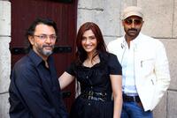 Director Rakeysh Mehra, Sonam Kapoor and Abhishek Bachchan at the 5th Annual Dubai International Film Festival.