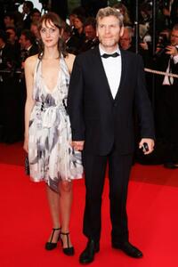 Tcheky Karyo and Guest at the premiere of "Changeling" during the 61st International Cannes Film Festival.