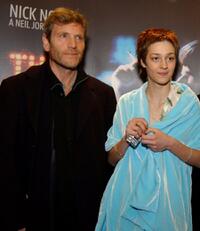 Tcheky Karyo and Nutsa Kukhiandize at the premiere of "The Good Thief."