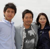 Yu Koyanagi, Teruyuki Kagawa and Kyoko Koizumi at the cast photocall of "Tokyo Sonata" during the 61st International Cannes Film Festival.