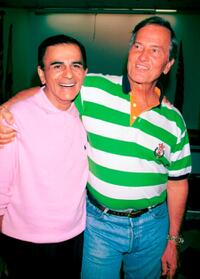 Casey Kasem and Pat Boone at the American Red Cross Blood Drive.