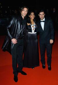 Adrien Brody, Amara Karan and Jason Schwartzman at the premiere of "The Darjeeling Limited" during the BFI 51st London Film Festival.