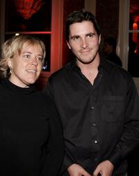 Sarah Green and Christian Bale at the after party of the premiere of "The New World."