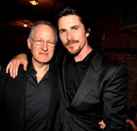 Director Michael Mann and Christian Bale at the after party of the Illinois premiere of "Public Enemies."