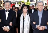 Serge Toubiana, Anna Karina and Costa-Gavras at the screening of "Le Prophete" during the 62nd Cannes Film Festival.