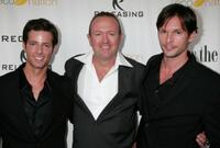 Philipp Karner, director C. Jay Cox and James O'Shea at the premiere of "Kiss the Bride."