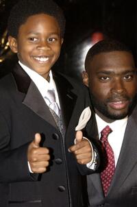 Malcolm David Kelley and Antwone Fisher at the premiere of "Antwone Fisher."
