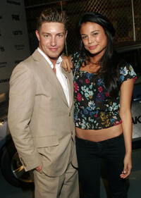 Lane Garrison and Nathalie Kelley at the California premiere party of "Prison Break."