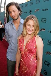 Ebon Moss-Bachrach and Catherine Kellner at the Los Angeles Film Festival premiere of "Nine Lives."
